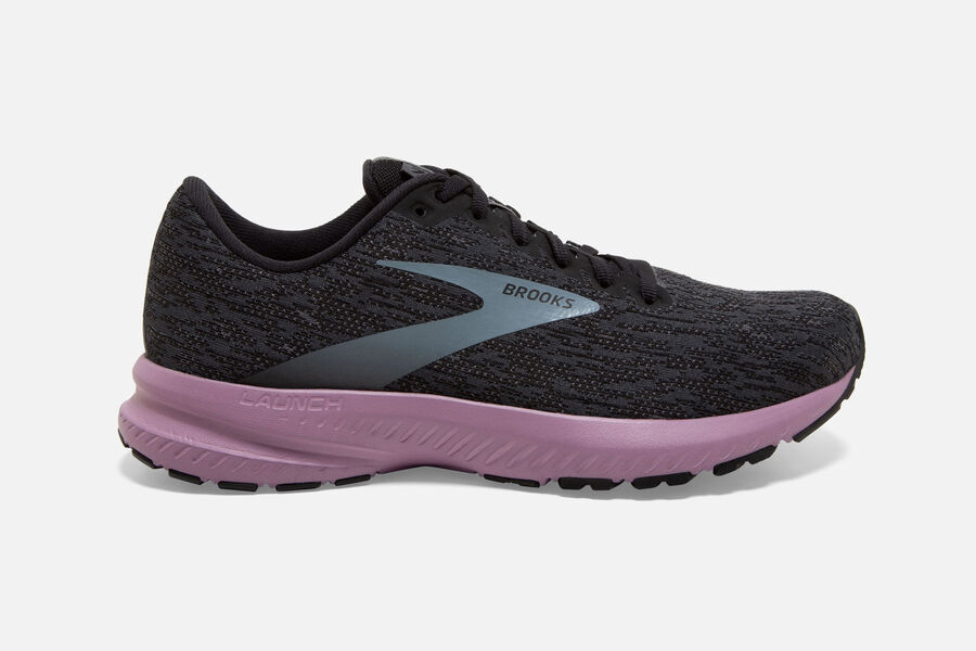Brooks Launch 7 Womens Australia - Road Running Shoes - Black (081-XRBCM)